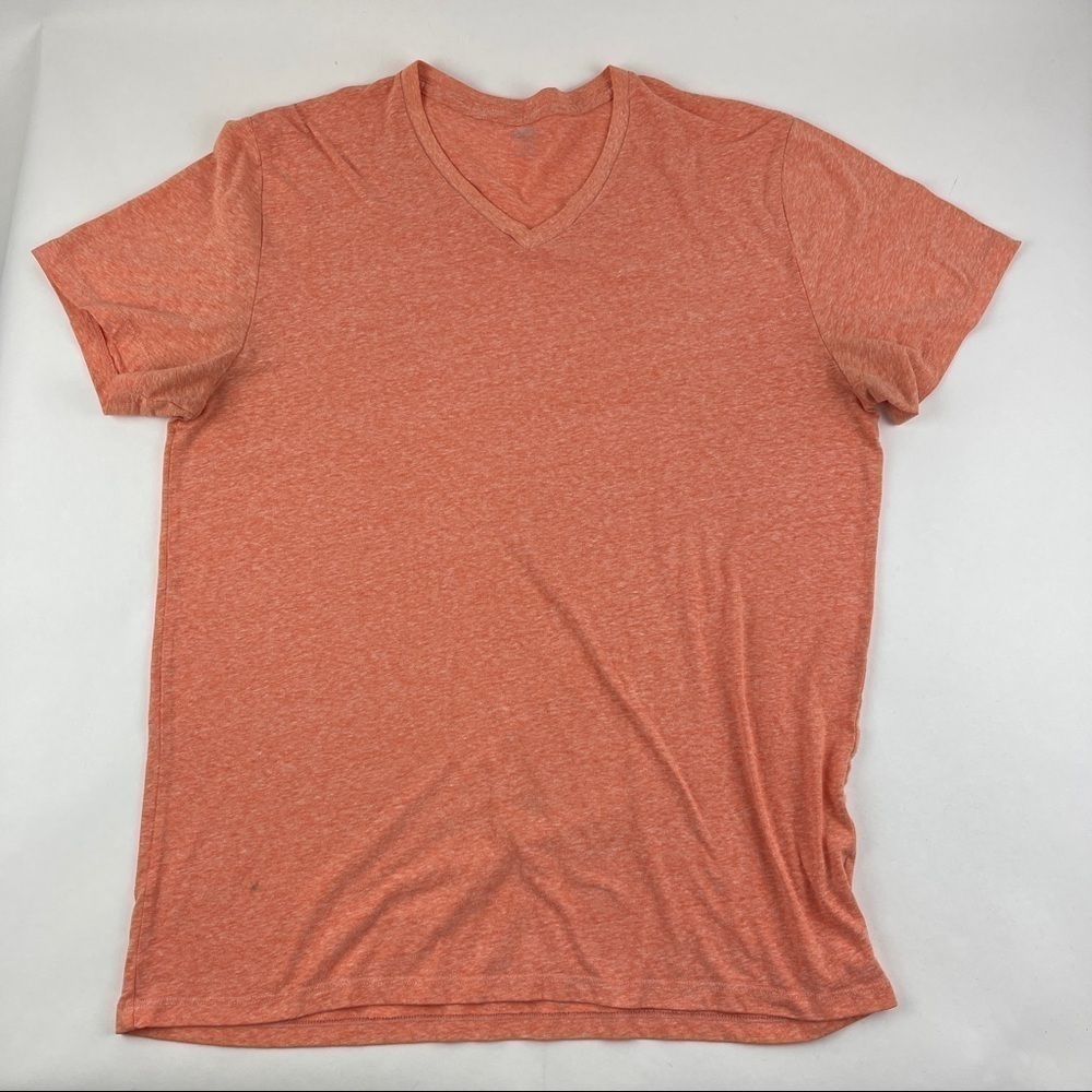 Old Navy Tshirt Women Large Orange Vneck Short Sleeve